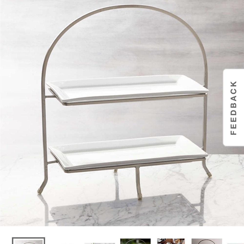Crate and Barrel Cambridge two tier serving plates